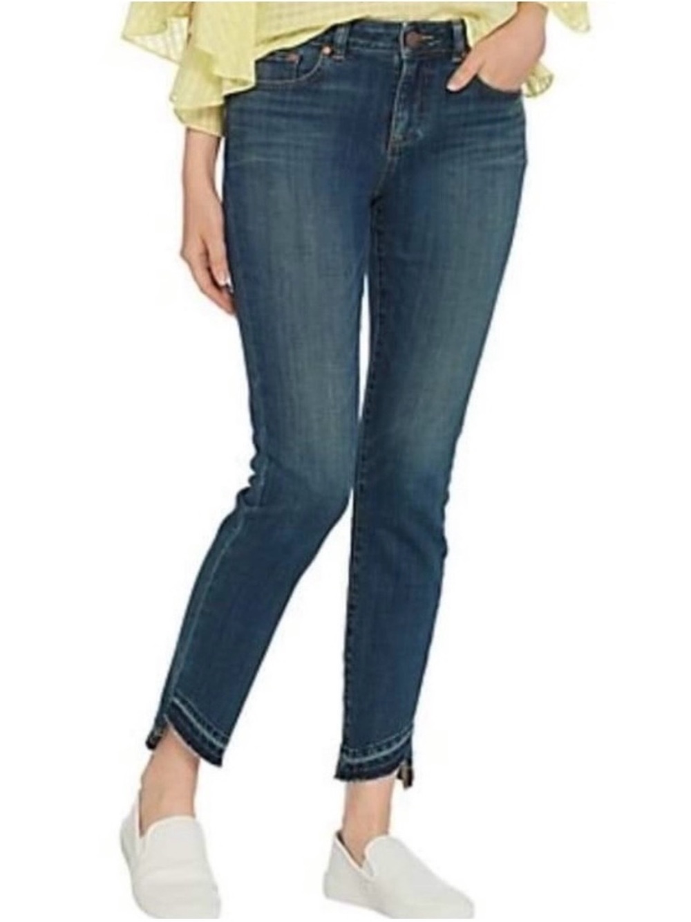 Vince Camuto Angled Raw Hem Ankle Jeans Size 4/27